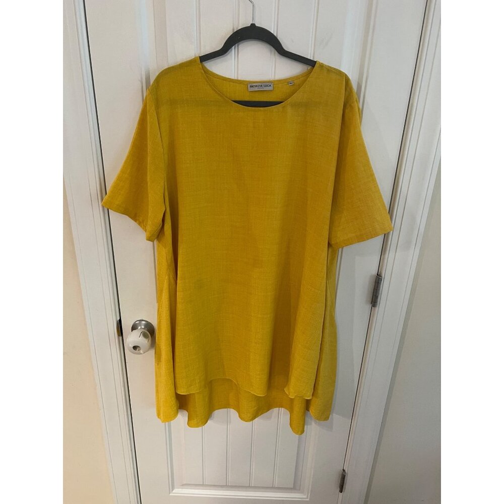 Yellow Patrizia Luca Mustard Yellow Gold Womens Tunic Top High Low Size‎ XL